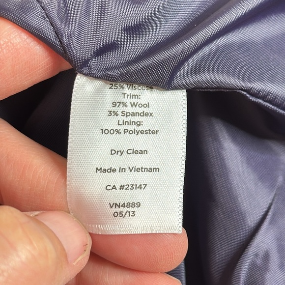 Talbots Purple Wool Blend Blazer Jacket Size 12 - Picture 8 of 8